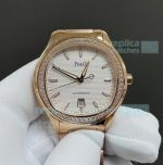 TWF Clone Piaget Polo Date 150th Rose Gold Diamond Bezel Watch